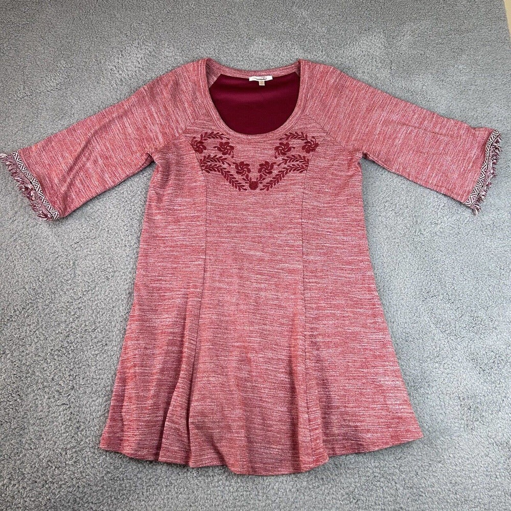 Skies Are Blue Stitch Fix Dress Womens MP Medium Petite‎ Tunic Embroidered Lined
